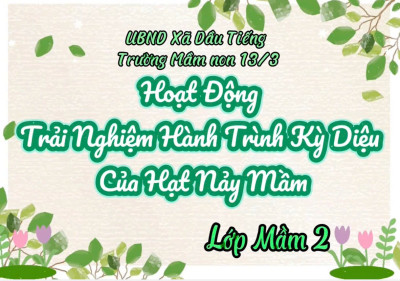 Quan sát quá trình phát triển của cây- Mầm 2