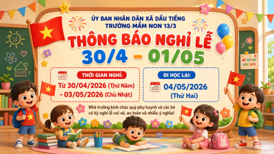 Nhà trường thông báo lịch nghĩ lễ Giỗ tổ Hùng Vương 10/3
