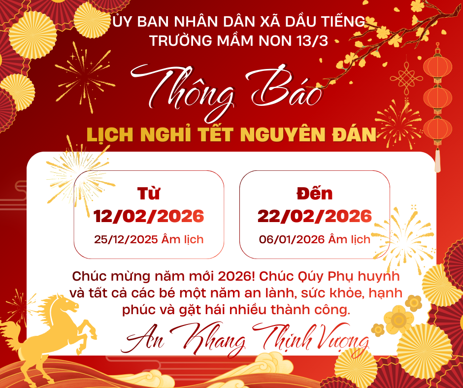 LỊCH NGHĨ TẾT NGUYÊN ĐÁN