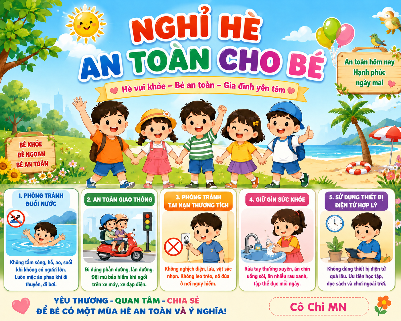 🌈NGHỈ HÈ AN TOÀN CHO TRẺ MẦM NON