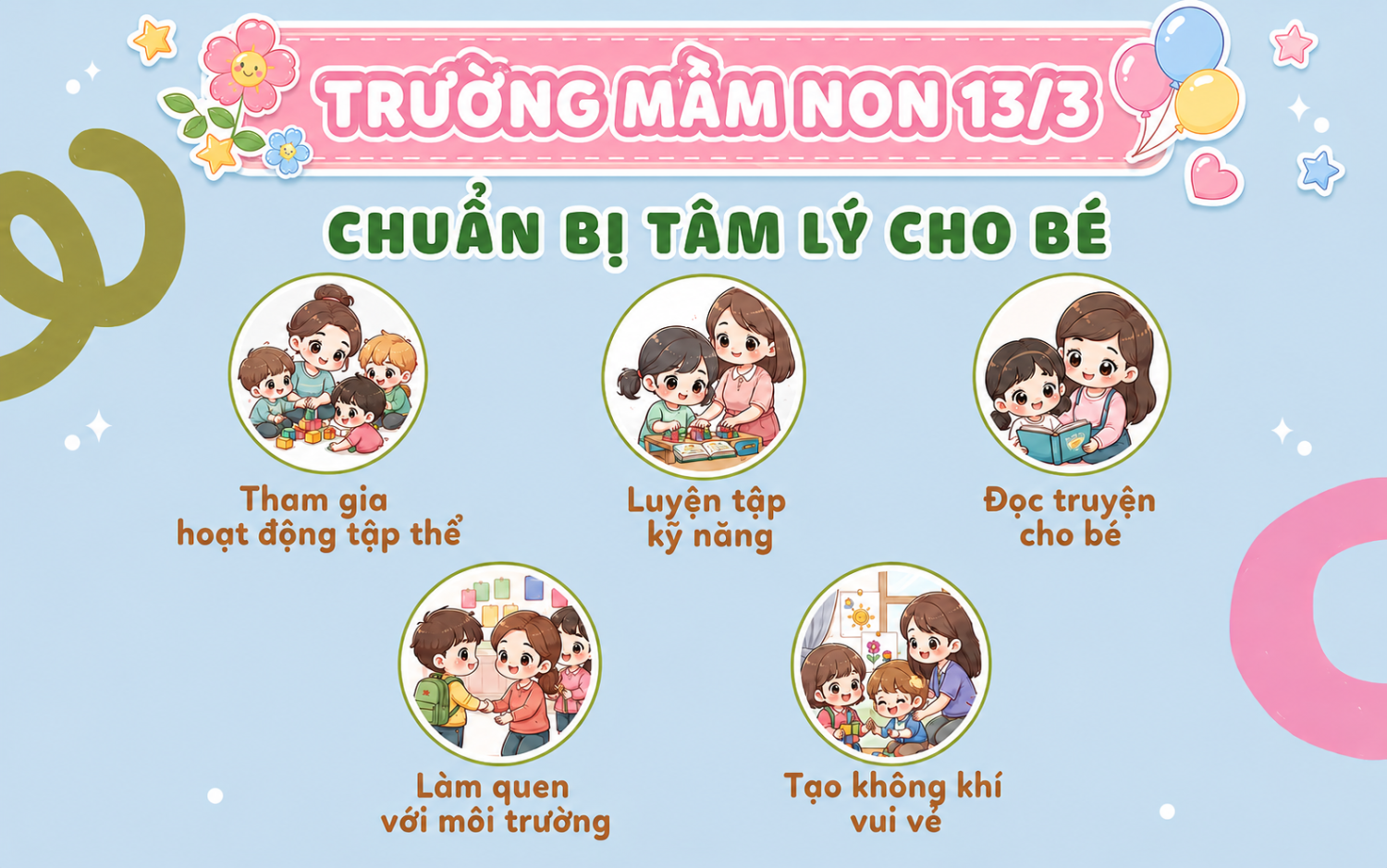 Chuẩn bị tâm lý cho bé đi học mầm non