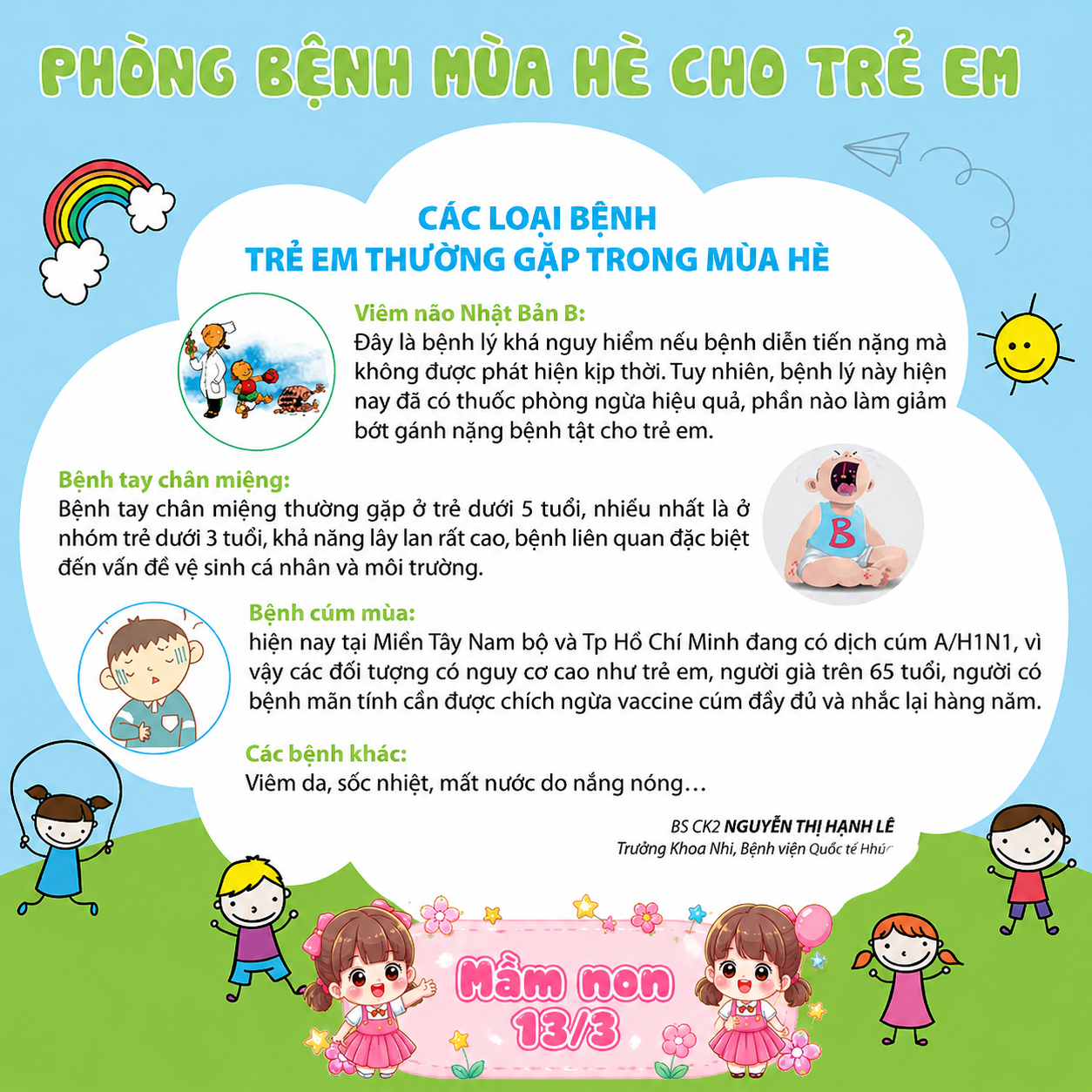 PHÒNG BỆNH MÙA HÈ CHO TRẺ EM