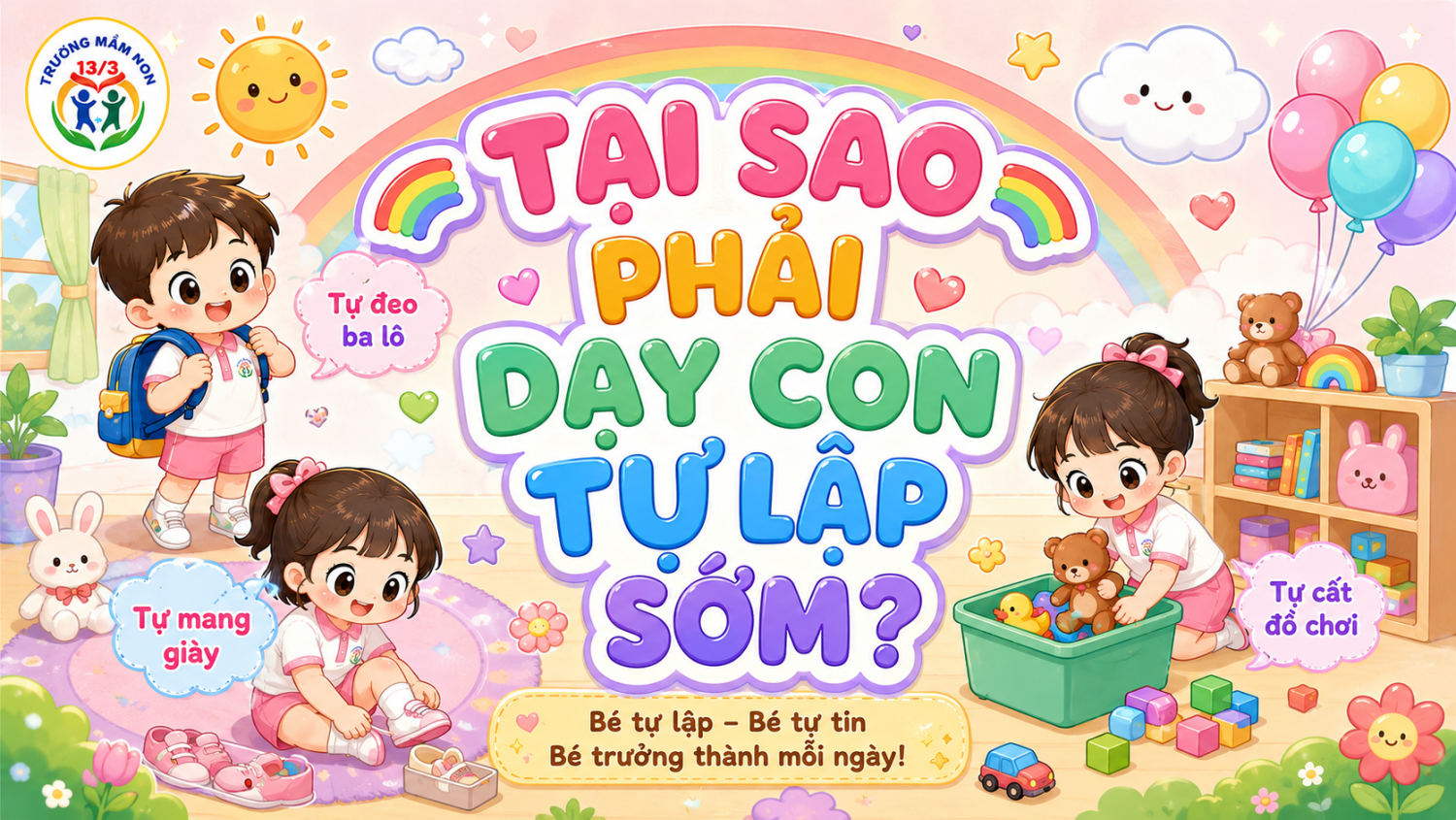 TẠI SAO PHẢI DẠY CON TỰ LẬP SỚM ????